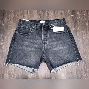 Z Supply Black Distressed Jean Shorts